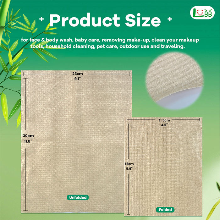 Organic Bamboo Disposable Face Towels